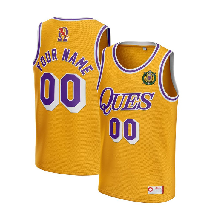Omega Psi Phi Ques Basketball Jersey - LA Retro Edition (Custom